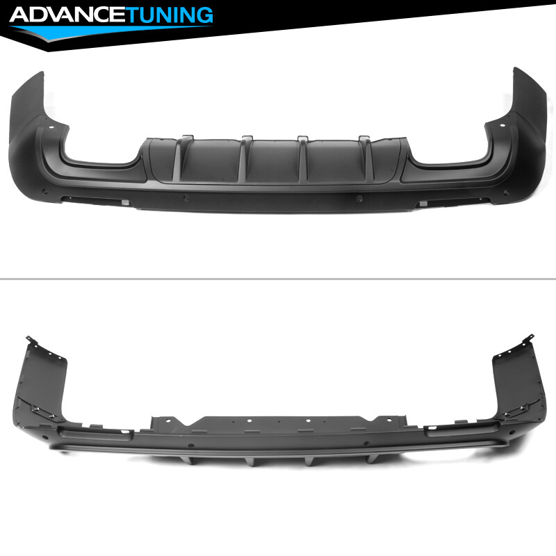 For 15-23 Dodge Challenger IKON V3 Style Rear Bumper Lip Diffuser Matte Black PP