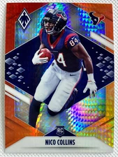 2021 Panini Phoenix Nico Collins Rookie Fire Burst Card RC #127 Houston Texans