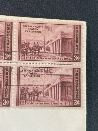 First Day of Issue General Stephen W. Kearny Envelope & 4 Set of 3c Stamps - Picture 6 of 7
