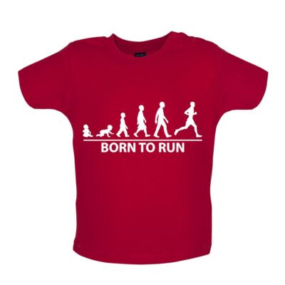 Born to Run - Baby T-Shirt / Strampler - Runner Running Jog Marathon Race 5K 10K