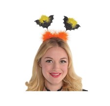 Amscan Glitter Bat Headbopper Halloween Costume Headband Orange Yellow