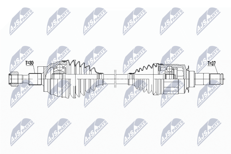 Driveshaft Front Axle Left Automatic Transmission NPW-ME-051 NTY - Image 10
