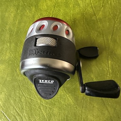 Vintage Excellent Zebco Red Rhino Made In USA Fishing Reel Works