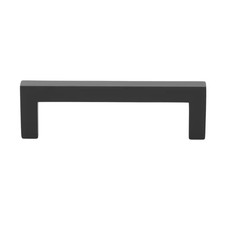3-3/4 In. Matte Black Solid Square Slim Cabinet Drawer Bar Pulls 10-Pack 