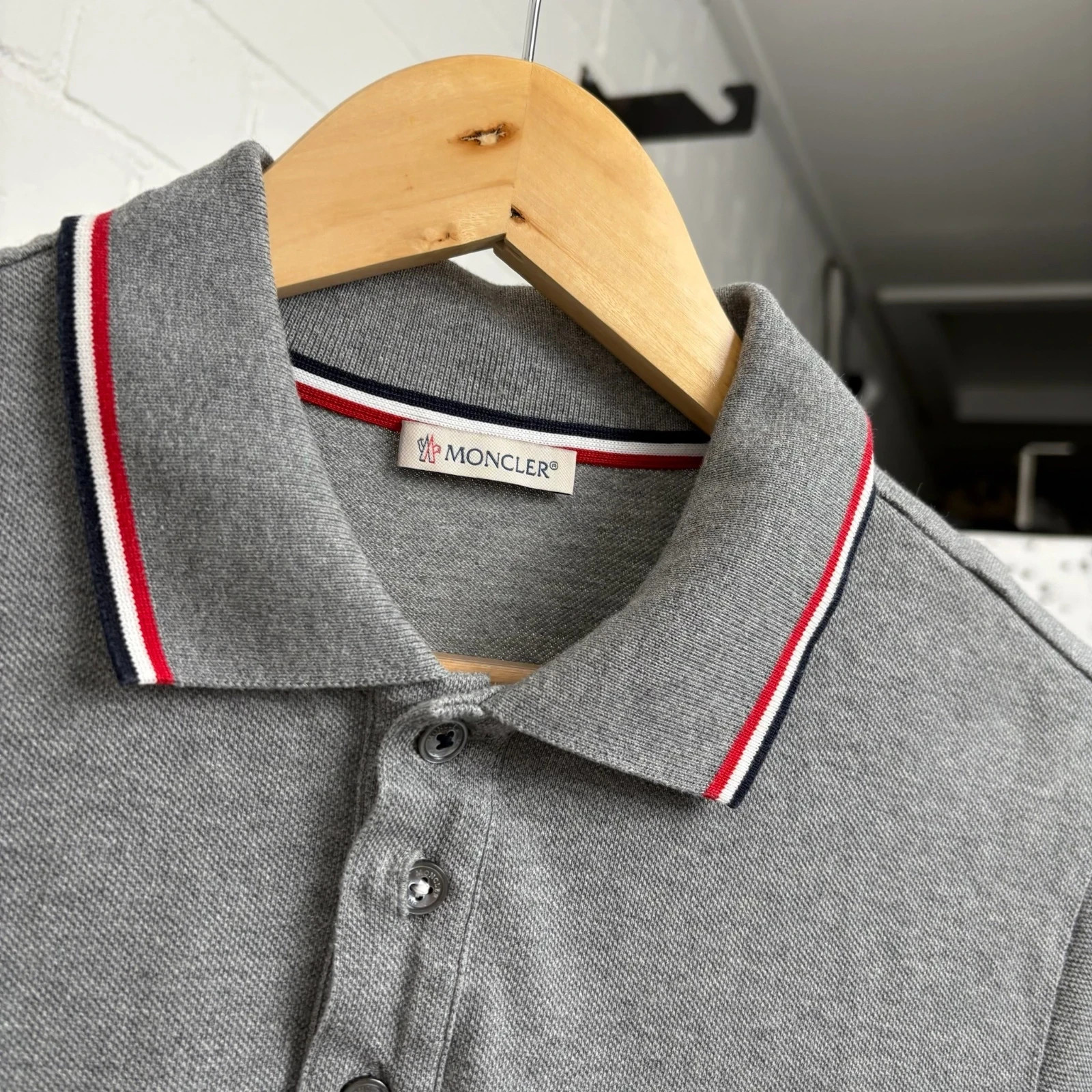 Moncler Grey Polo Shirt image 3