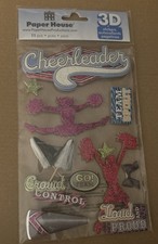 Paper House Cheer Cheerleader Stickers Scrapbooking Embellishment Card Making