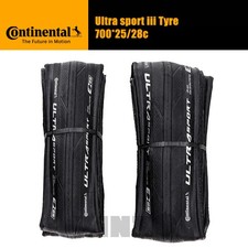 Continental Ultra Sport III Folding Tyre 700x25/28c Road Bike Tire Black 1 or 2