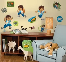 RoomMates Go Diego Go! Removable Wall Stickers, Peel Stick Wall Decal RMK1379SCS