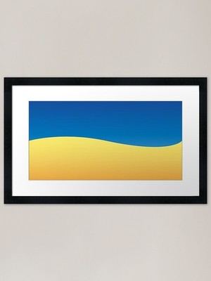 Tapete zweifarbig Farbverlauf (Ukrani gerahmtes Wandbild Poster Leinwanddruck Bild