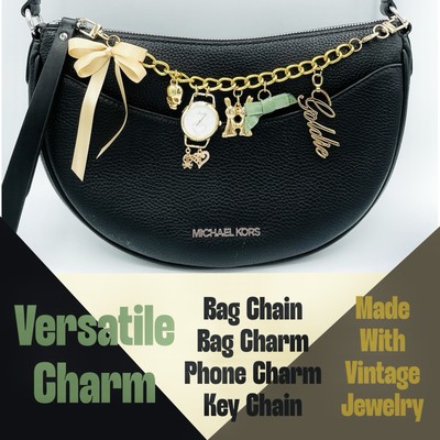 Vintage Goldie Gold-Tone Bag Chain, Bag Charm, Phone Charm, Keychain, etc.