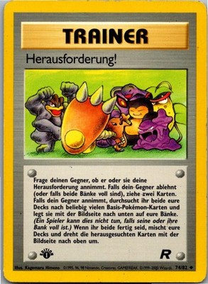 Pokémon Herausforderung! 74/82 - Team Rocket - 1. Edition Deutsch 1995
