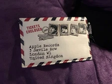The Beatles Envelope Wallet Airmail Ticket Print Retro Music Folding Snap
