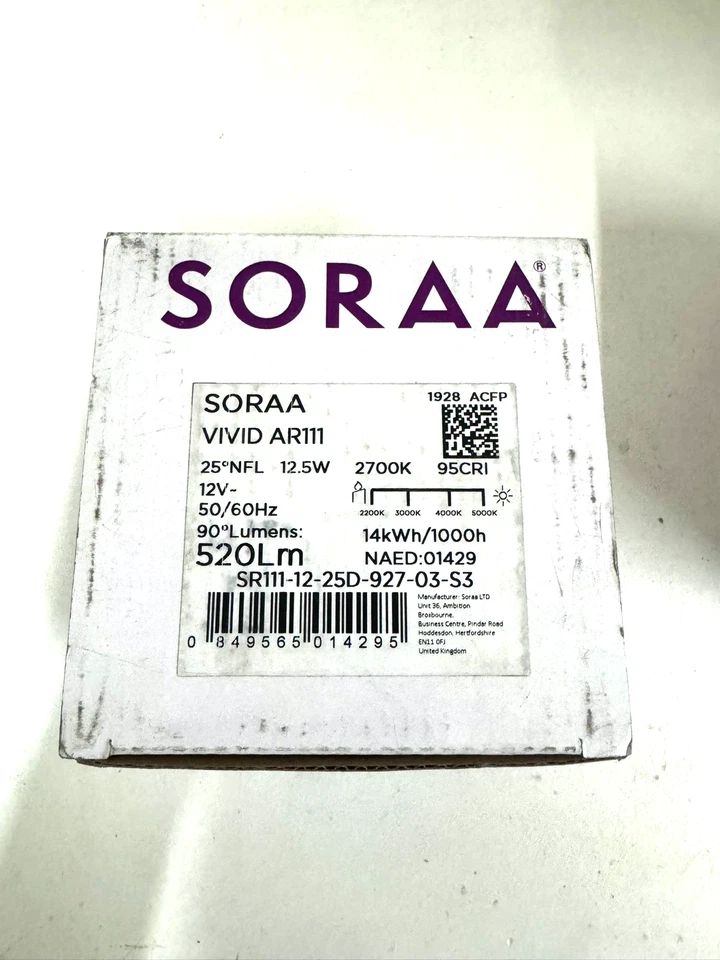 Joblot x 5! SORAA VIVID AR111 - LED Lightbulb 12.5w 2700K -Dimmable - Fast Post - Image 2 of 2