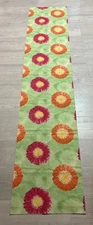 TOMMY HILFIGER Valance Gorgeous Daisy Print PINK GREEN ORANGE 84” x 17”