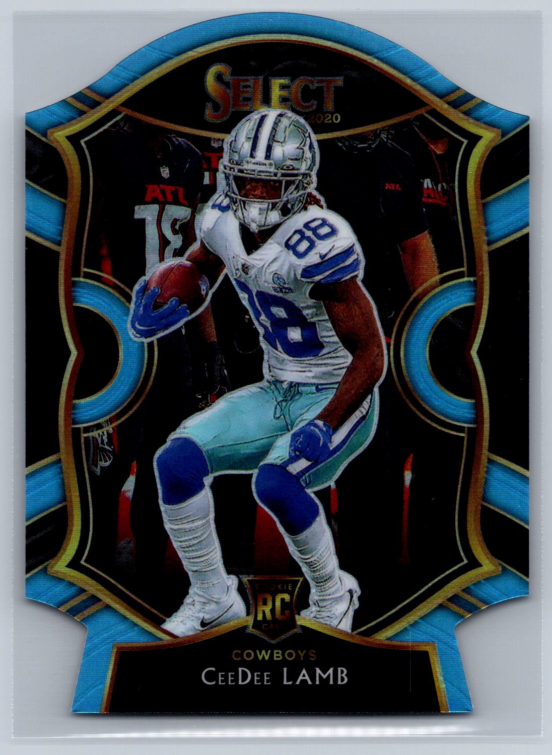 2020 Panini Select #57 CeeDee Lamb Rookie RC Light Blue Die Cut Prizm Cowboys