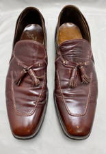 Johnston & Murphy Shoes 11.5 D/B Loafer Heritage Brown Wingtip Tassel USA Made
