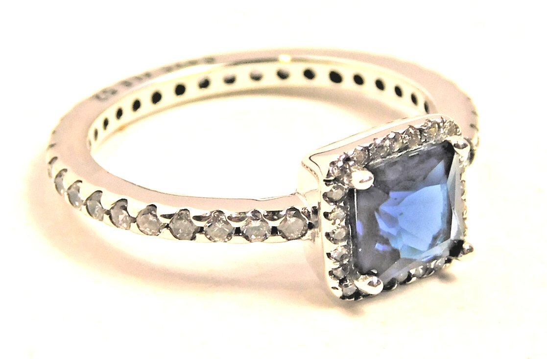 Authentic Pandora Ring, Timeless Elegance, Blue C… - image 1