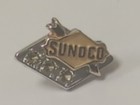 14K Gold Sunoco Employee Service Recognition Pin Yellow Stones Tie Tack Gas Oil