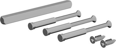 Tecwerk Bef-set.NW-400-61 3xM4 inkl.Hülse,2x3,9x23 4-KT.9mm Türen