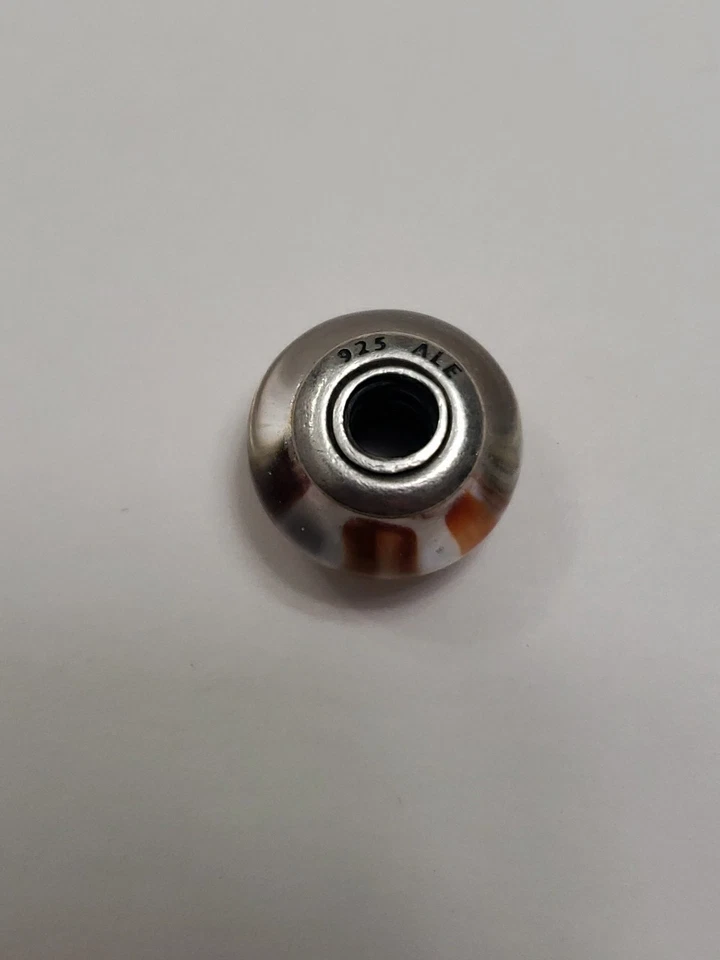 Pandora ALE 925 Naranja Pitón Murano Cristal Dije Foto 4 de 4