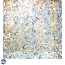 Privacy Film, Rainbow Clings, 3D Decorative Vinyl, Stained Glass Decals, Stat...