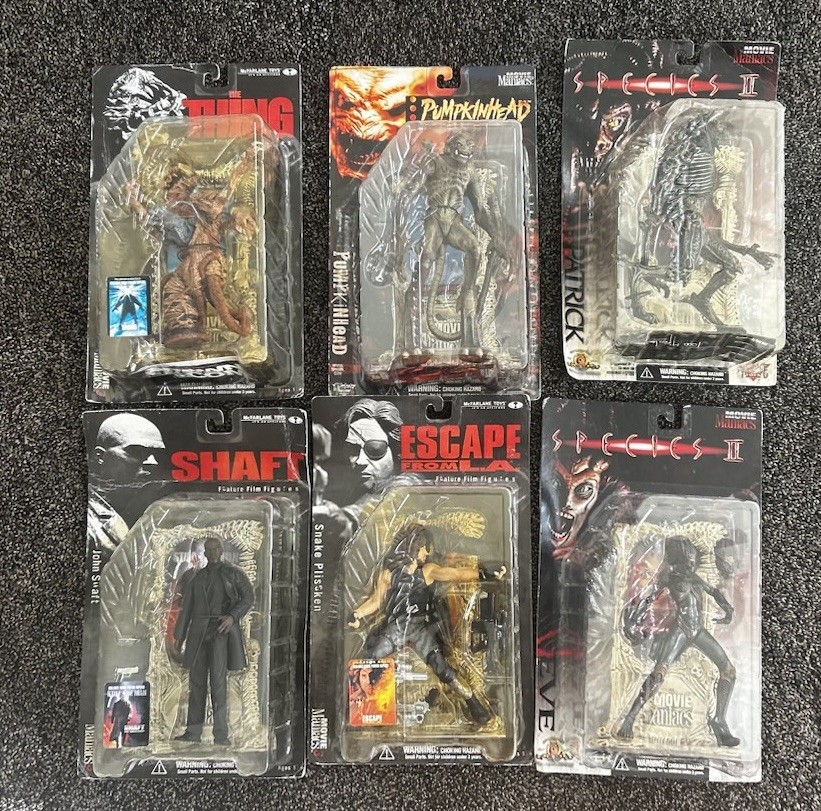 McFarlane Movie Maniacs Lot Of 6 The Thing Species Shaft