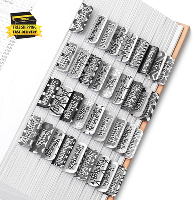 - Bible Tabs, 75 Tabs, Black & White Enigma, Laminated Bible Tabs for Women and 