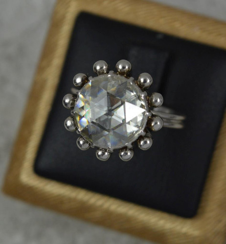 Unglaublicher Statement-Ring 4,75 kt Rosenschliff Diamant Platin - Bild 14 von 18