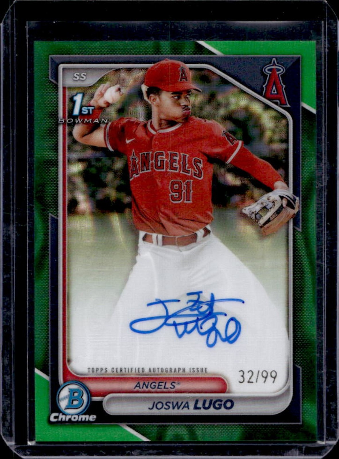 2024 Bowman Chrome Joswa Lugo Auto Green Lava Refractor 1st #32/99