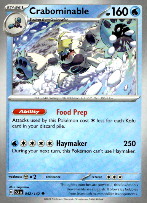 Crabominable Uncommon SV07: Stellar Crown 042/142 NM