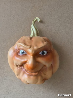 Martha Stewart Halloween Fall Pumpkin  PEPPER  Figural Expressive Face Decor NEW