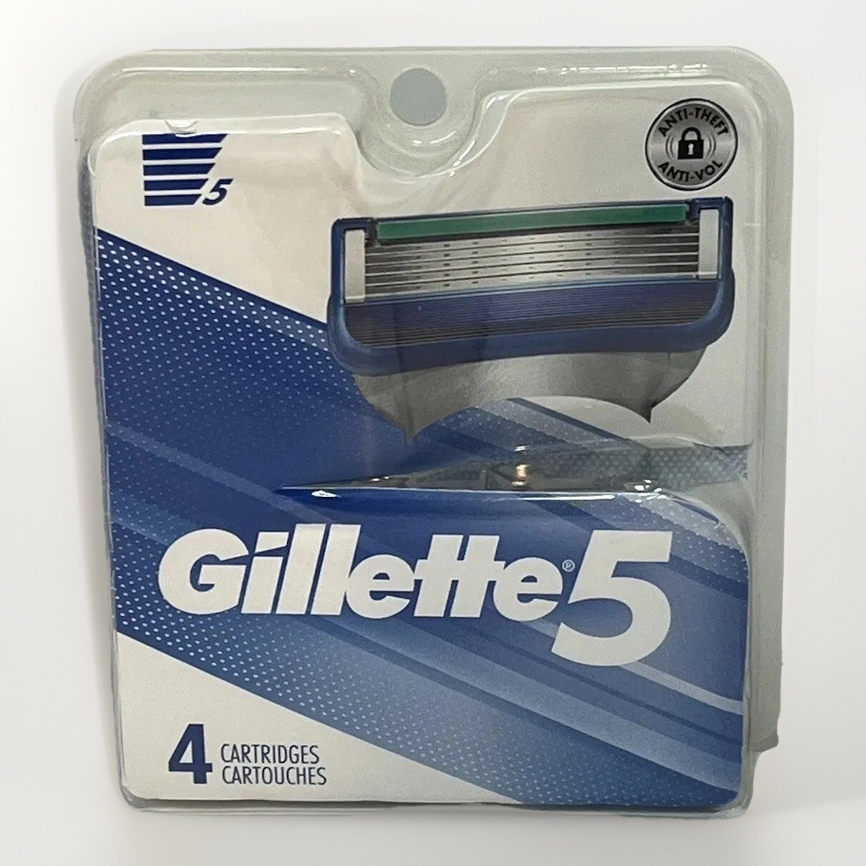 Gillette 5-Blade Razor Refill Cartridges 4-Pack New