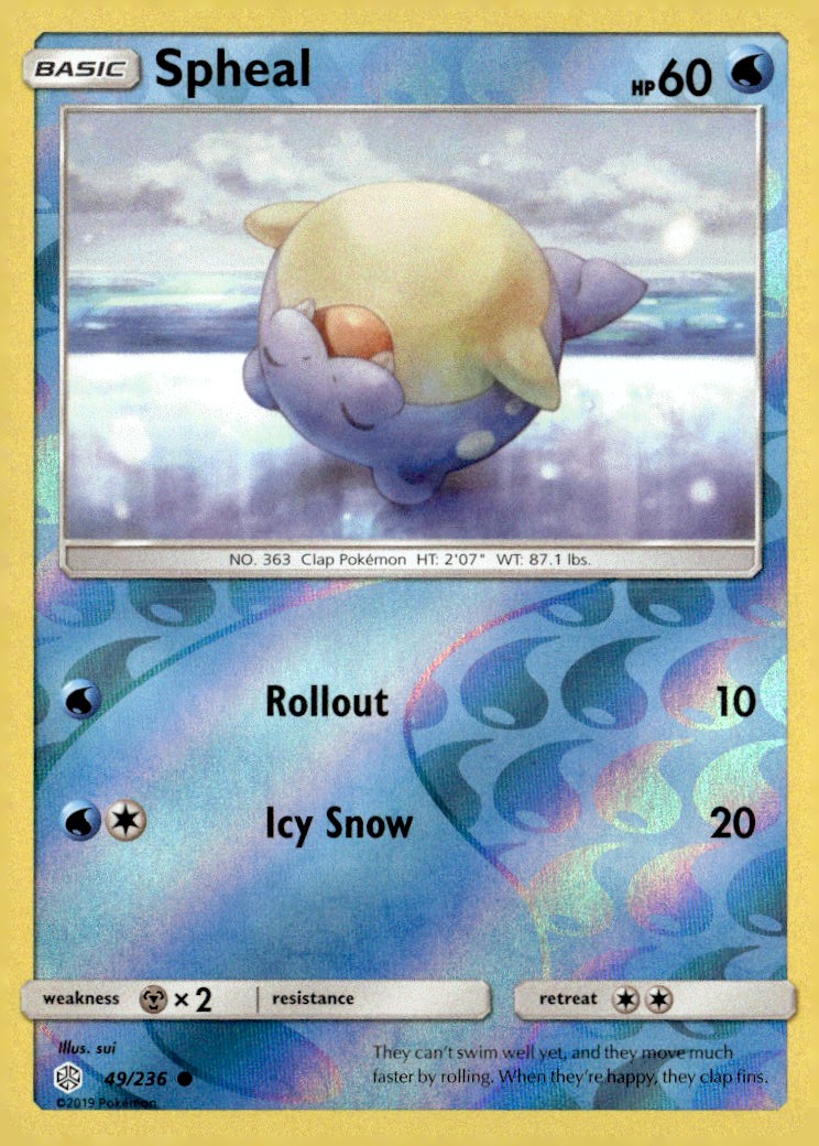 Spheal Common Reverse Holo SM - Cosmic Eclipse 49/236 Pokémon TCG