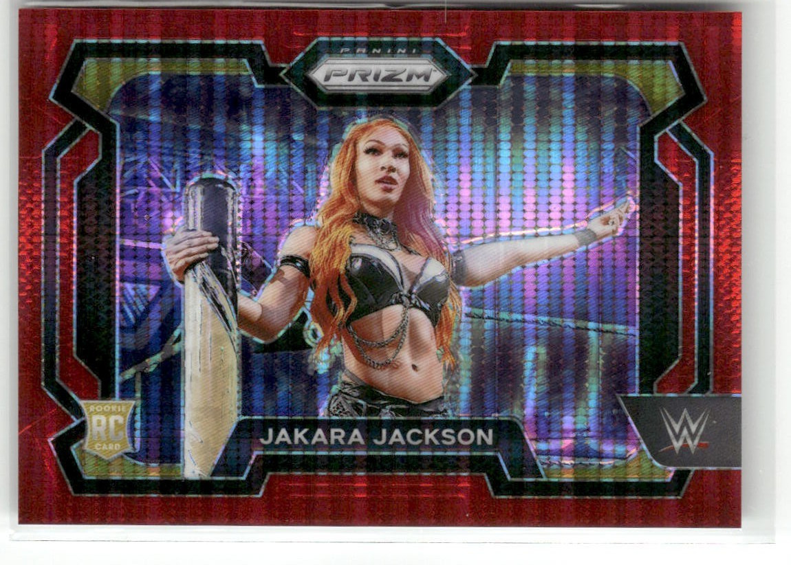 2024 Panini Prizm WWE Red Pulsar Prizm /399 #12 Jakara Jackson NXT Card RC