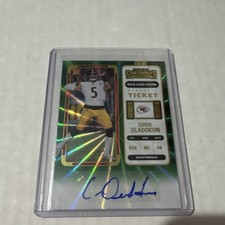 Panini 2022 Contenders Chris Oladokun Chiefs Rookie Auto Wild Card #256. rookie card picture