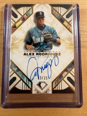 2025 Diamond Icons Alex Rodriguez On Card Auto 13/25 Seattle Mariners 