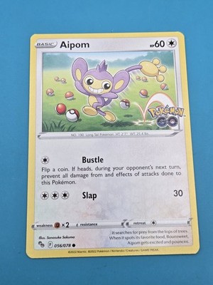 Pokemon Go Aipom Common Card 056/078 NM | eBay