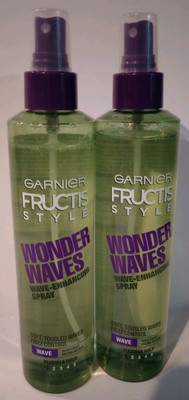 2 Garnier Fructus Style Wonder Waves Enhancing Spray 8.5 OZ/250 mL Hold Level 1