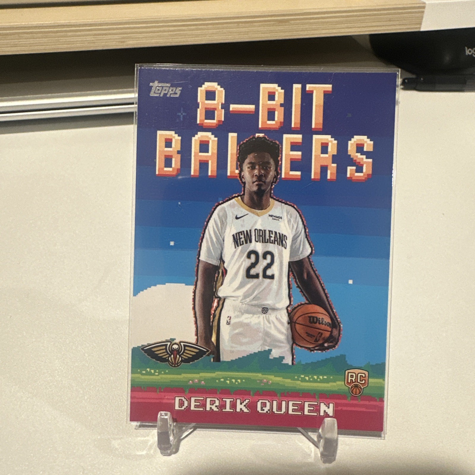 2025 Topps NBA Basketball Holo Foil Derik Queen 8-Bit Ballers RC
