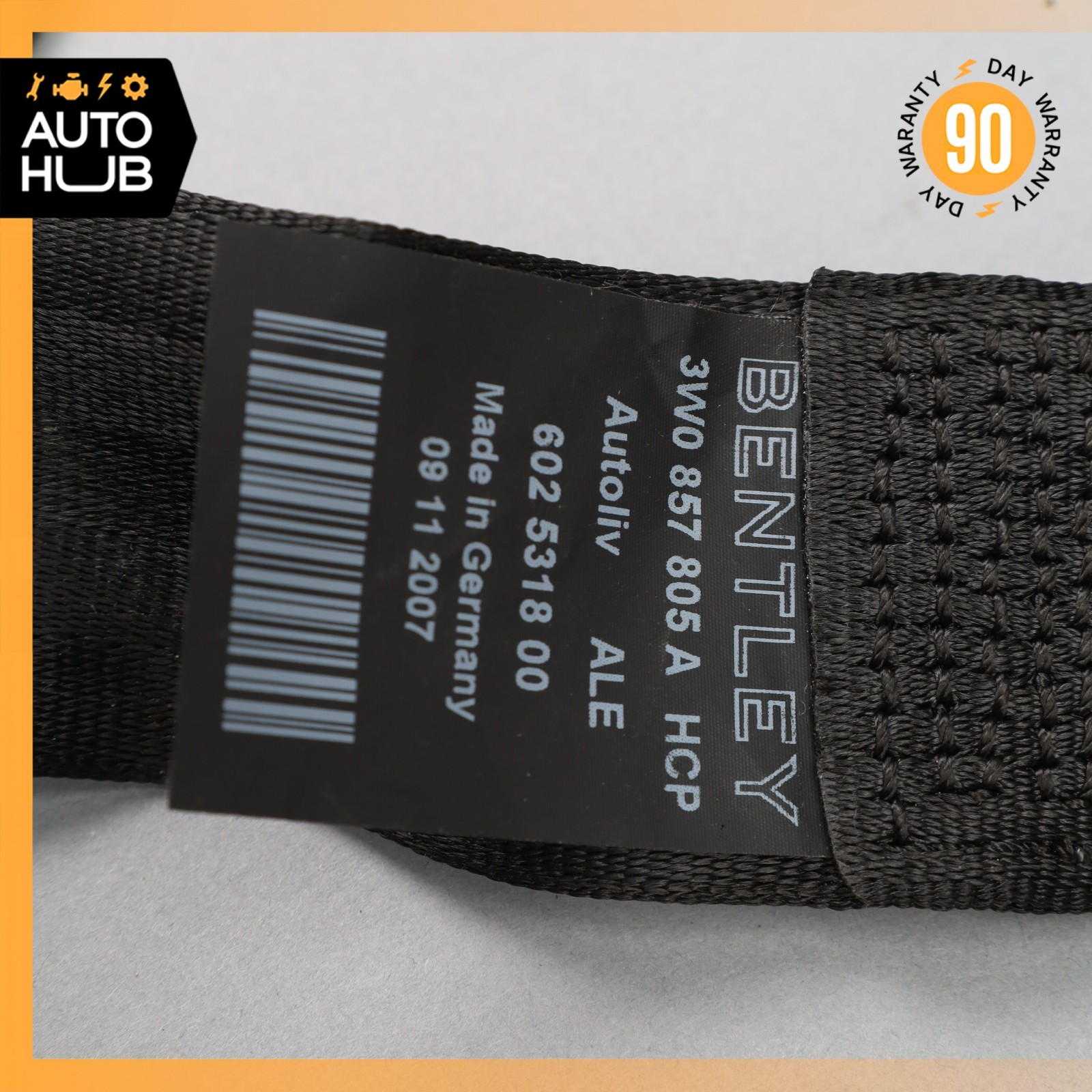 03-10 Bentley Continental GT Coupe Rear Left Driver Side Seat Belt OEM 87k