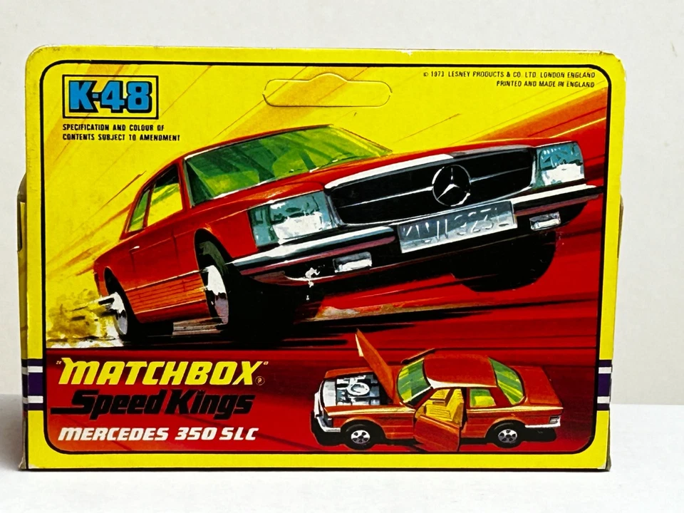 Matchbox Speed Kings No. K-48 Mercedes Benz 350 SLC with Original Box - Image 4 of 4