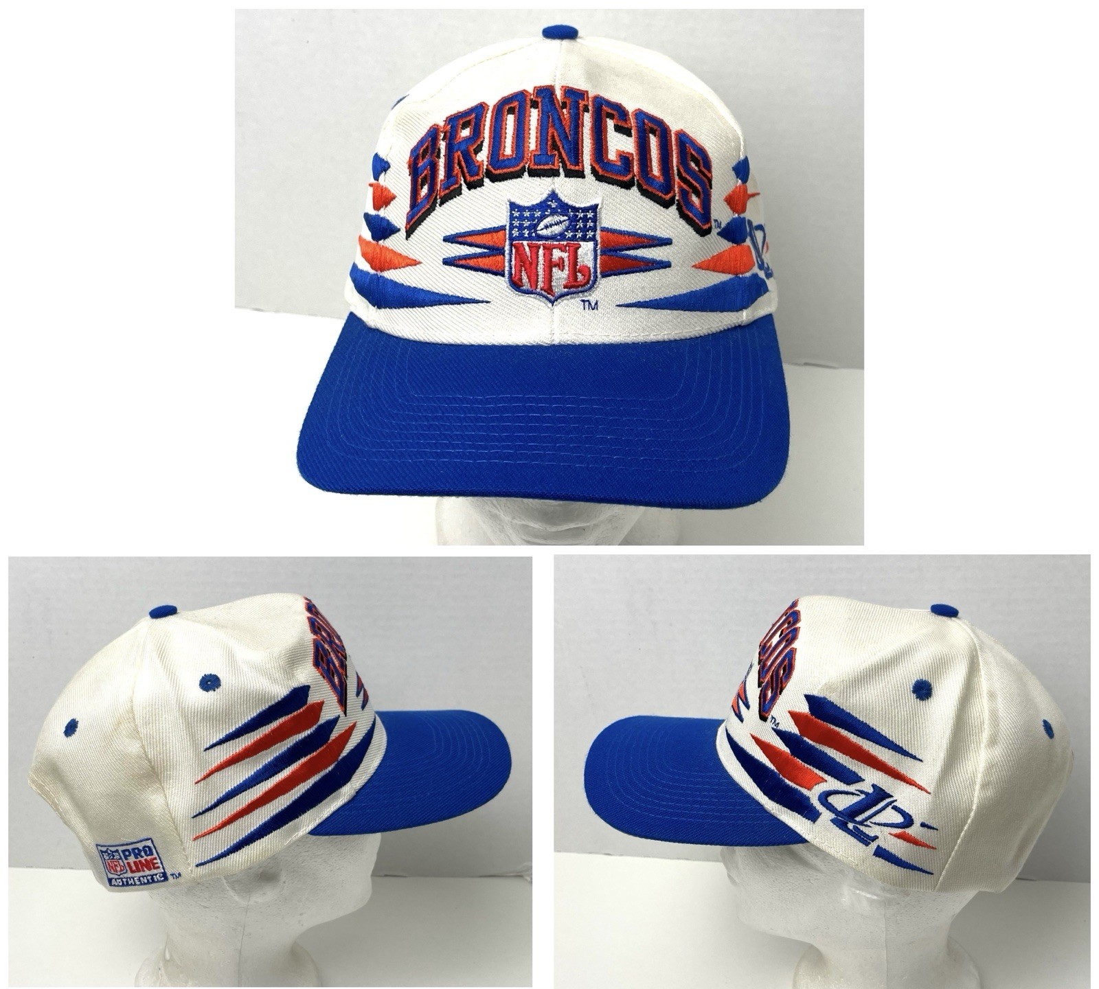 Vintage Denver Broncos Logo Athletic Pro Line Diamond Snapback Hat - Unused