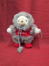 Arctic Circle Red Parka Polar Bear 8  Plush Stuffed Alaska