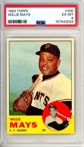 1963 Topps WILLIE MAYS #300 PSA Grade 6 EX-MT Cond "Just Graded INVEST"