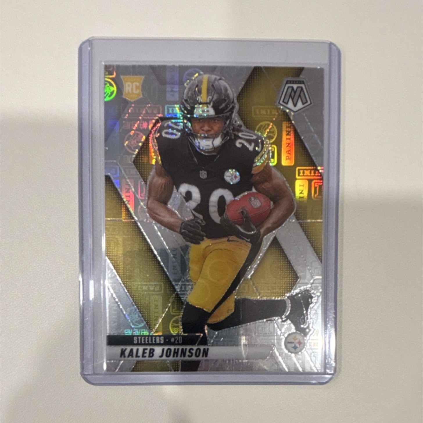 2025 Panini Mosaic Silver Knight Kaleb Johnson #315 Rookie Prizm /149 Steelers