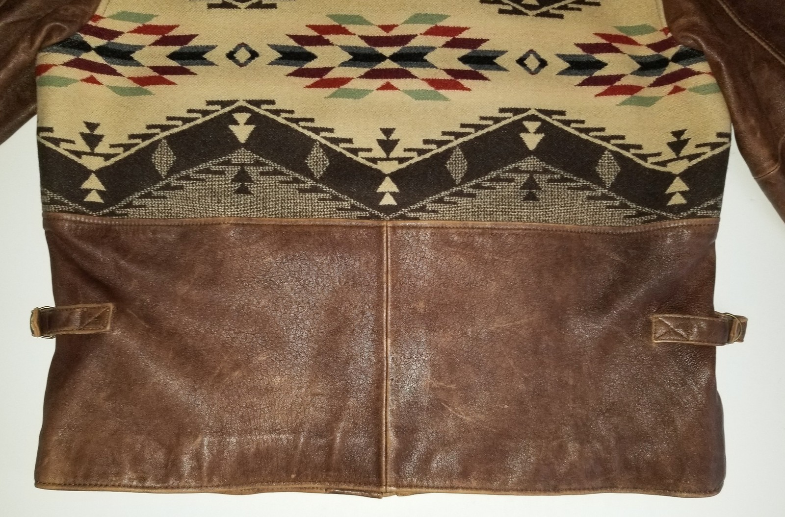 PENDLETON Leather Centennial Bomber Jacket Brown … - image 13