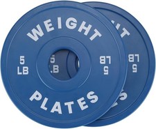 Set of 2 Olympic 2-Inch Rubber Bumper Plates Weight Plates 1.25/2.5/5/10LBS