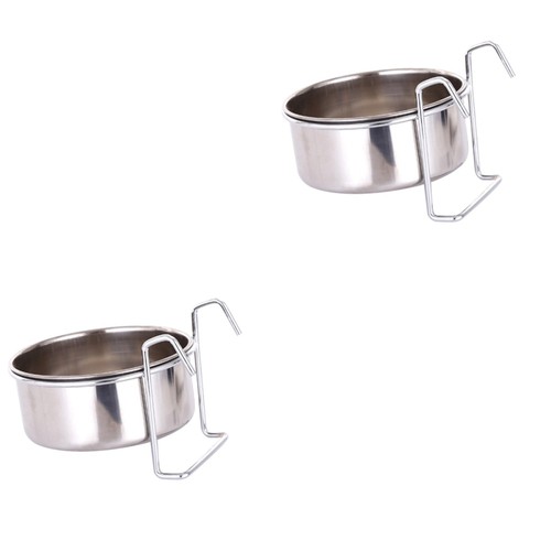 2 Sets Stainless Steel Pet Food Bowl Non Skid Dog Bowls Hanging Cage - Bild 12 von 12
