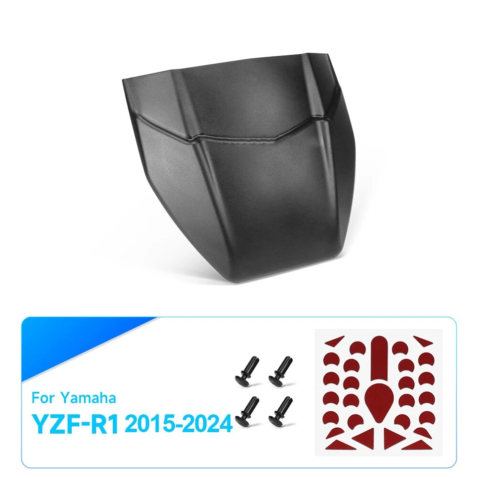 Ajuste para Yamaha YZF-R1 2015-2024 placa de extensão de para-lama traseiro plástico ABS preto - Imagem 2 de 4