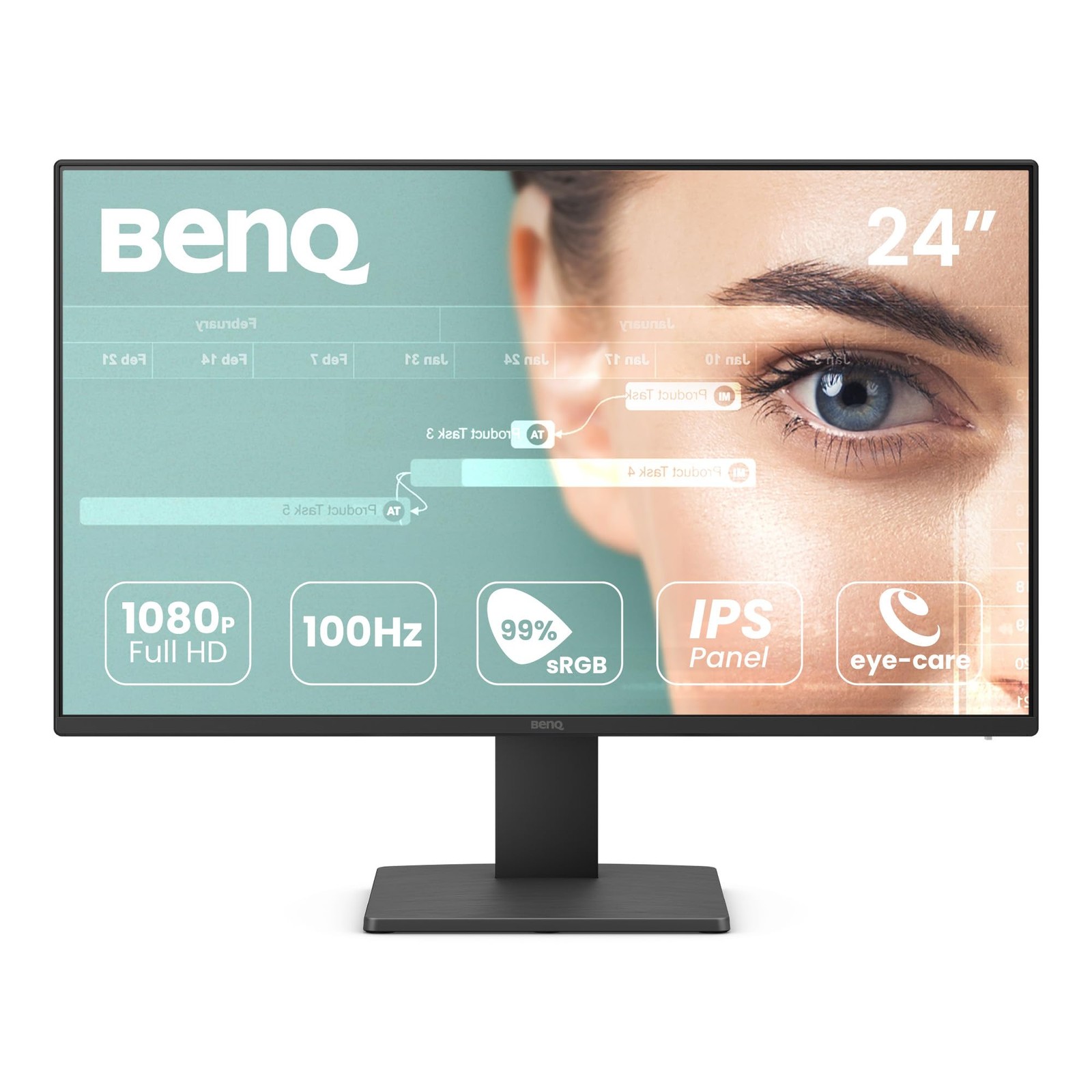 Moniteur GW2491 23.8" FHD 100Hz IPS avec technologie Eye-Care et ports HDMI DisplayPort